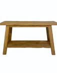 Rustic Teak Shelf Console Table 140cm