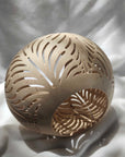 Sandy Carved Coconut Tea Light Cover - Leaf