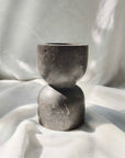 Small Hikari Black Marble Stone Candle Holder