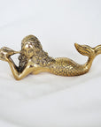 Small Brass Mermaid Laying