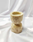 Small Hikari Beige Marble Stone Candle Holder