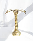 Small Palm Tree Brass Candleholder