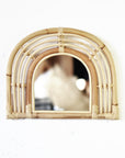 Small Rainbow Rattan Mirror