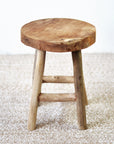 Small Cabana Rustic Teak Stool 45cm