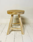 Small Cabana Rustic Teak Stool 45cm