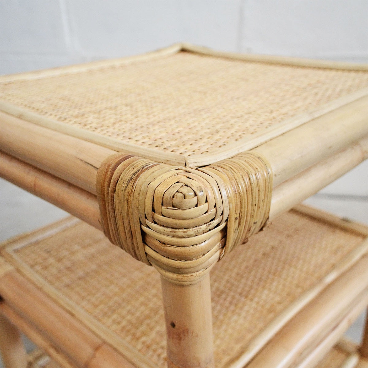 Square Rattan Side Table