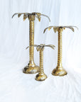 Large Palm Tree Brass Candleholder