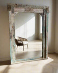 Vintage Indian Timber Carved Mirror 02 - 141x192cm