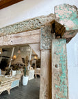 Vintage Indian Timber Carved Mirror 02 - 141x192cm