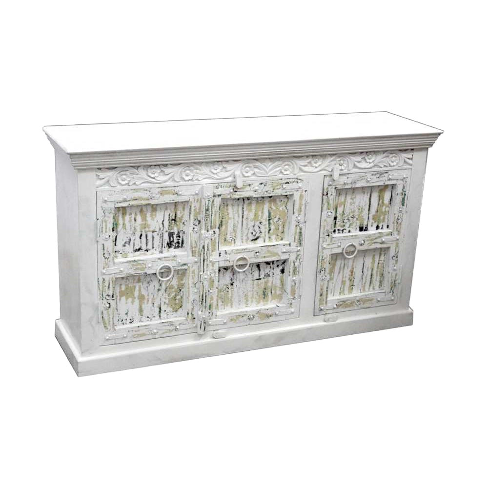 Indian White Wash Timber 160cm Sideboard | Assorted Designs