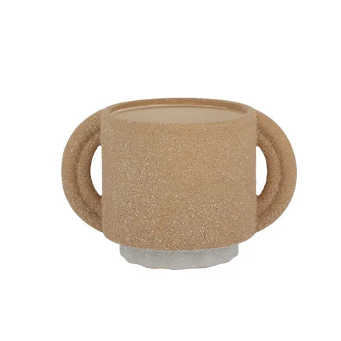 Bowie Ceramic Pot 21.5x14cm - White/Sand