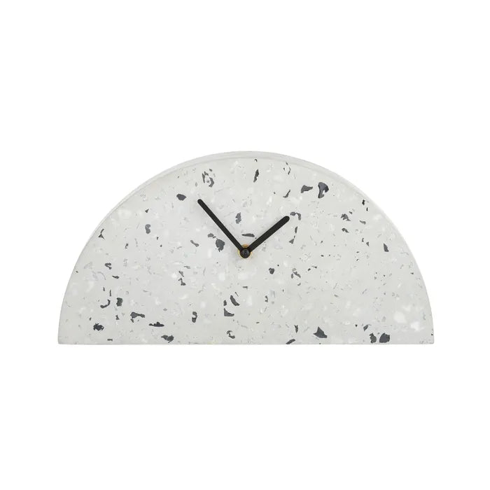 Tabias Grey Terrazzo Clock 30x15cm