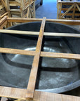 Round Concrete Terrazzo Stone Bath 1500mm - Dark Grey